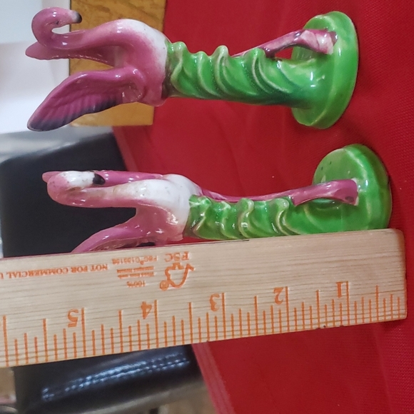 1950's Art Deco MCM Ceramic Pink Flamingo figurines - Picture 7 of 7